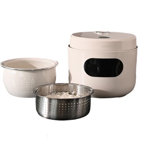 Pelería De Arroz De Bajo Azúcar, Olla De Arroz Portátil 3l, Olla Interna Antiadherente con Cesta De Vaporizador De Vapor, Cocina Multi
