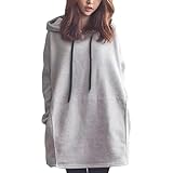 [アスペルシオ] 長袖 パーカー ワンピース フード付き レディース パーカーワンピ 長そで ふわふわ もこもこ フード ポケット 付き 紐 暖かい ニット aライン フーテッド プルオーバー トップス ボリュームネック パーカ トレーナー おおきめ かわいい きれいめ 無地 ボア セクシー 細身 防寒 あったか あたたかい フェミニン デザイン 軽量 ゆるシルエット ゆったり (XL) 灰色