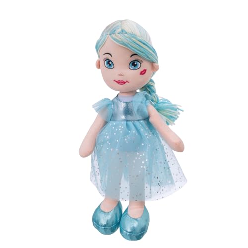 HTI Rosie Rag Doll Soft-Bodied Fabric Doll for Toddlers & Children Ideal First Cuddly Doll for Girls & Boys Plush Toy for Comfort & Role Play Age 18 Months+ Blue