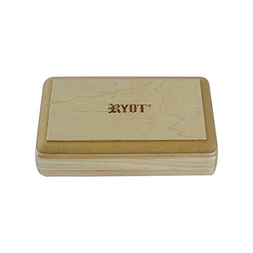 RYOT 3x5” Solid Top Box in Natural | Premium Wooden Box Perfect for Sifter - Monofilament Mesh Screen - Glass Base Tray - Prep Card - Pollen Catcher
