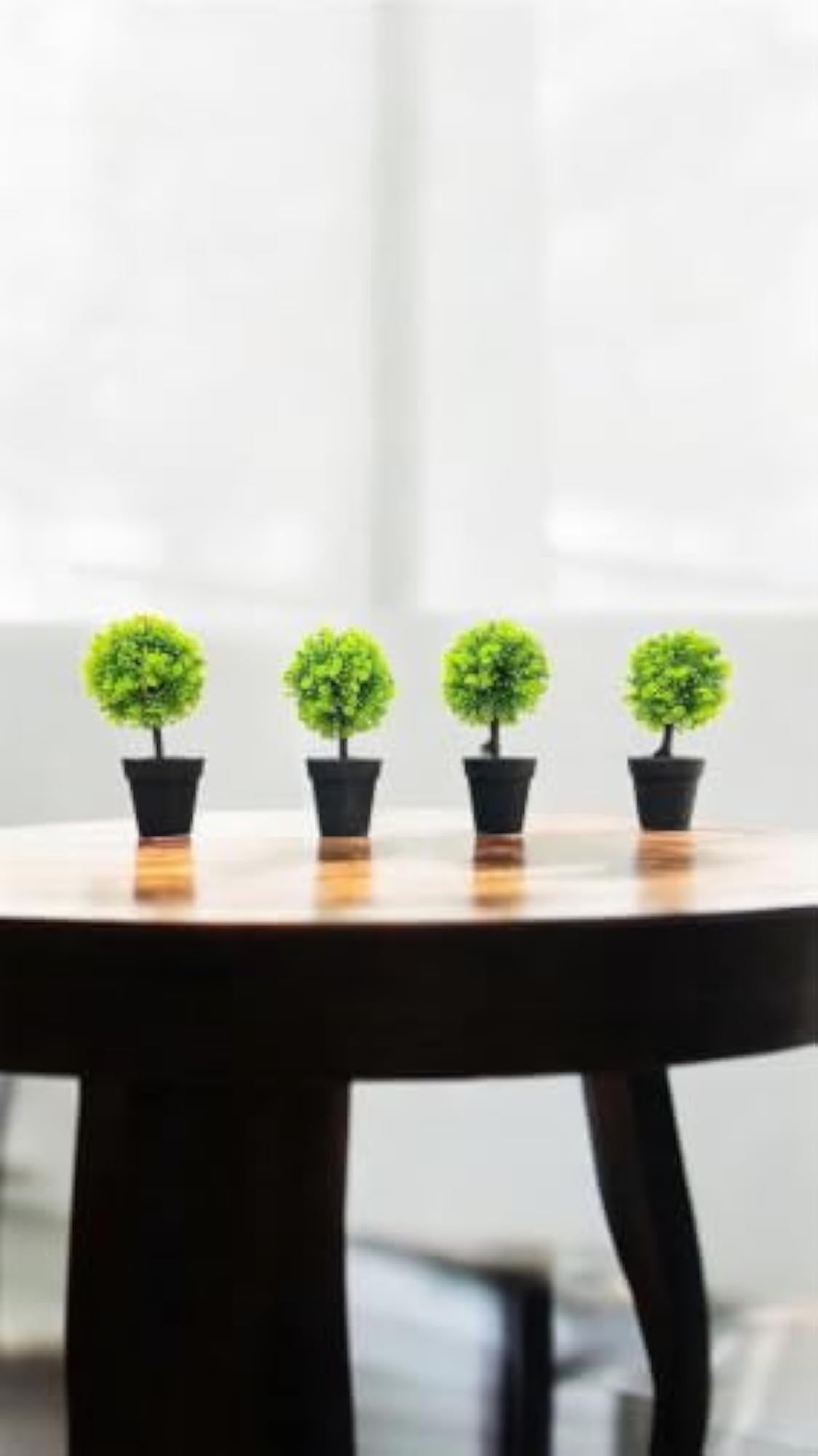 Artificial Topiary Plant in Black Pot, Small Home Decor