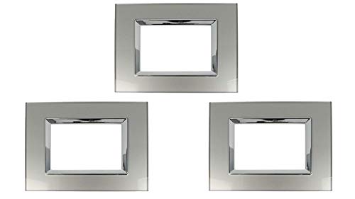 Anna Flowers SD68003-07VT - Placa Elegance 3 m de titanio compatible con Bticino Matix