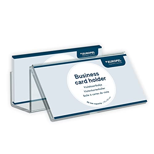 EUROPEL Porte carte de Visite, pour cartes format 55x95mm, Capacité 30mm, 350091, acrylique transparent Cover