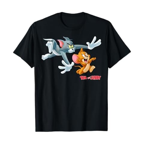 Tom And Jerry Classic Style Chase Portrait T-Shirt Cover
