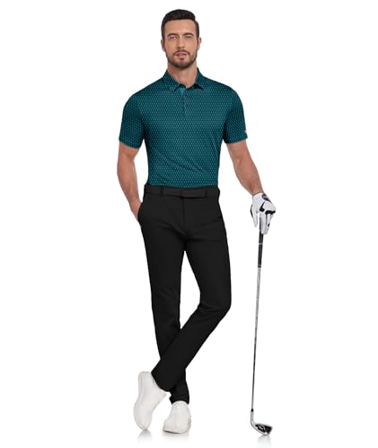 Mens Polo Shirts Short Sleeve Printed Quick‑Dry Golf Tops - image 2