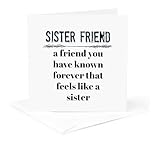 3dRose Greeting Card - Image of Sister Friend A Friend You Have Known Forever - Merchant Quote