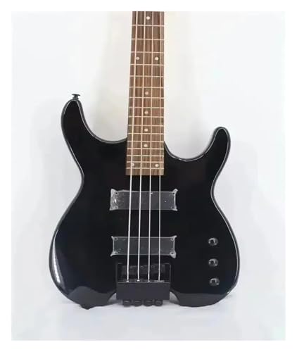 Basse électrique 4 cordes active noire idéale pour le studio et la scène