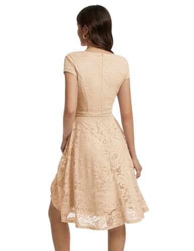 Image of MUADRESS Women's Lace Cocktail Wedding Party Dress | Wedding Guest Ready,Homecoming Event Style,Bridal Shower Outfit,Dinner Date Look,Tea Party Occasion,Birthday wear