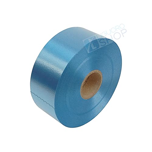 Bobinas Rollos Cinta Blanco Azul PVC Altura 31-50 mm Adornos Fiesta 3° Escudo Aficionados Azul Campeón De Italia (H. 50 mm - 100 m - Azul claro)