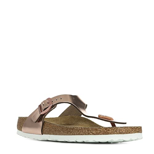 Image of Birkenstock Women's Gizeh Leder Softfootbed Flip Flops, Brown (Metallic Copper 10544), 3.5 UK