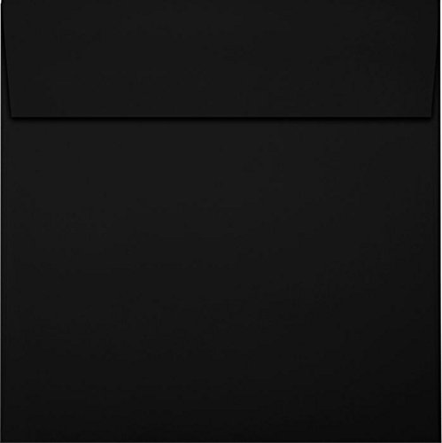6 x 6 Square Envelopes - Midnight Black (50 Qty) | Perfect for Invitations, Announcements, Greeting Cards, Photos | F-8525-B-50