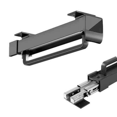 Jievmrs Barra Armario Soporte de Barra Deslizante para Armario, Soporte de Tubo para Estante de Riel Metálico para Armario, Barra de Almacenamiento Extraíble(41cm(16 1/4'))