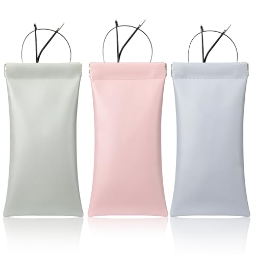 Lot De 3 Étuis Lunettes Souples Cuir PU - Pochette Fine Avec Clip & Lanière, Protection Anti-Rayures Pour Lunettes De Soleil, Lecture, Femme Homme