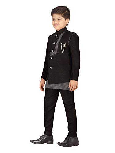 Image of AJ DEZINES Kids Indo Western Sherwani Set for Boys