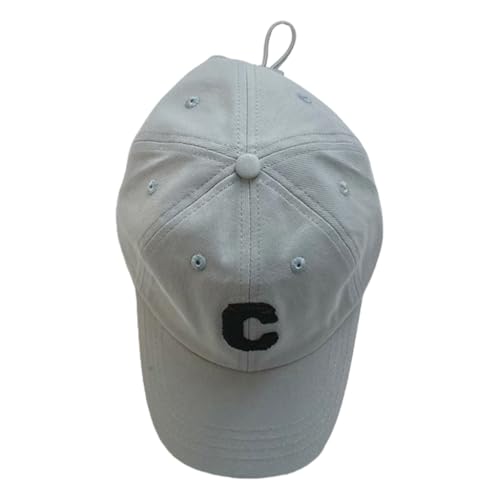 Baby Baseball Caps Adjustable Letter Embroidery Kids Sun Protections Hat for Boys and Girls Aged 4 to 12 Years Old Light Blue