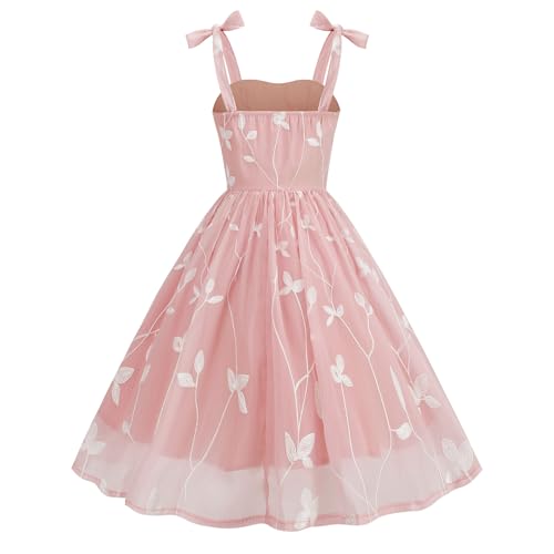 Image of Women's Tie Strap Tulle Prom Dresses Sweetheart Flower Embroidery Dress Short Formal Party Mini Homecoming Dresses