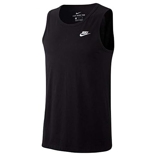 Nike M NSW Club-Tank Débardeur Homme, Black/(White), FR (Taille Fabricant : XL)