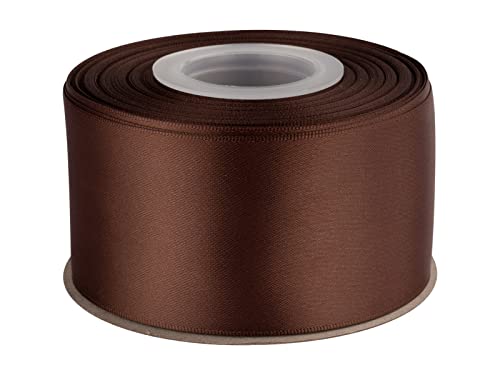Double Faced Satin Ribbon, 50mm X 22M, Solid Polyester Craft Ribbon, Perfect for Gift Wrapping Crafts