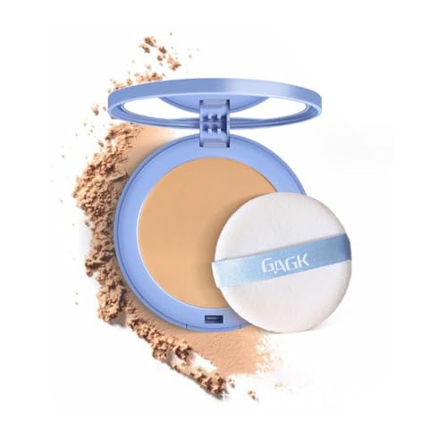 Polvos Compactos Maquillaje, Gagk Matte Perfection Pressed Powdern, Polvos Fijadores, Maquillaje Facial Ligero, Polvo Compacto De Larga Duración(#03 PURE BEIGE)