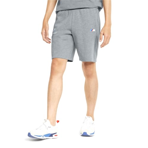 Short de sport PUMA BMW M Motorsport gris chiné en taille XL pour homme