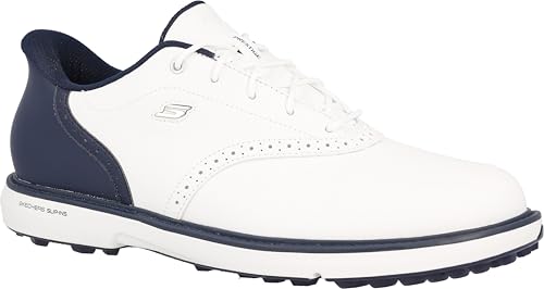 Image of Skechers Go Golf Prestige 214125 WNVR White /Navy /Red Men Golf Shoes