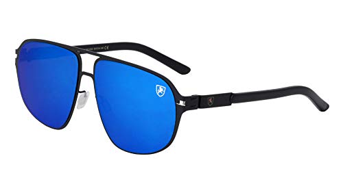 Khan Aero Pod - Flat Thin Frame Oval Aviator Sunglasses