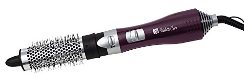 CONCEPT Hausgeräte KF-1400 Warmeluchtborstel met 5 stylingopzetstukken, Cool Shock, violette Care