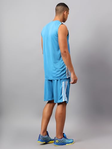 Image of Vector X VBB-100 Men's Sleeveless Basketball Volleyball Football Team Jersey and Shorts Set Combo, Breathable Moisture-Wicking Unisex Sports Active Wear Active Wear for Running Training Men Women