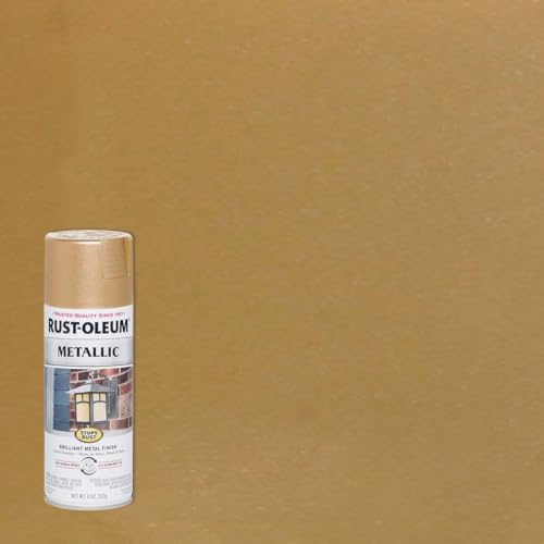 Image of Rust-Oleum 286524 Stops Rust Metallic Spray Paint, 11 oz, Warm Gold