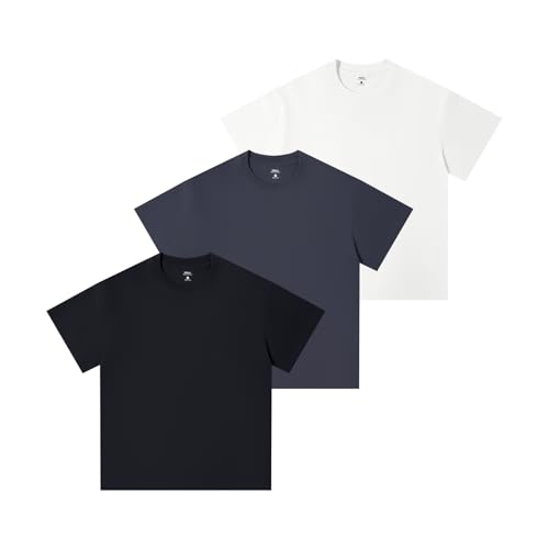 Heavyweight Cotton T-Shirts for Men Women Unisex Short Sleeve Tees Crewneck Tops Loose Casual