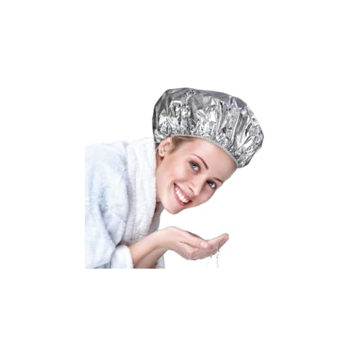 Gorro Térmico de Aluminio - Gorro Ducha Aislamiento térmico - Gorro Tratamiento Cabello - Gorro Tratamiento Capilar - Gorro para Pelo Mascarillas, Tinte y Duchas - Gorro peluquería.
