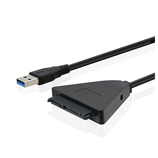 ADWITS USB 3.1 Gen 1 UASP till SATA III Driver -less Converter Adapter Adapter för 2,5/3,0 tums SSD HDD ODD-enhet,ny version med ASMedia ASM1153 USB till SATA-kontroller -Svart