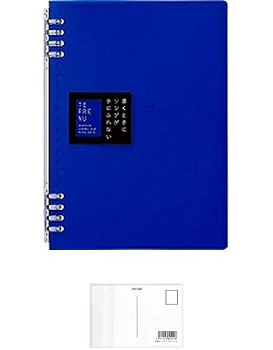 キングジム リングノート テフレーヌ A5 青 9854TTEアオ + 画材屋ドットコム ポストカードA