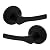 Kwikset Henley Interior Passage Door Handle, Lever For Closet and Hallway Doors, Reversible Non-Locking Handle Lever, Matte Black, with Microban Protection