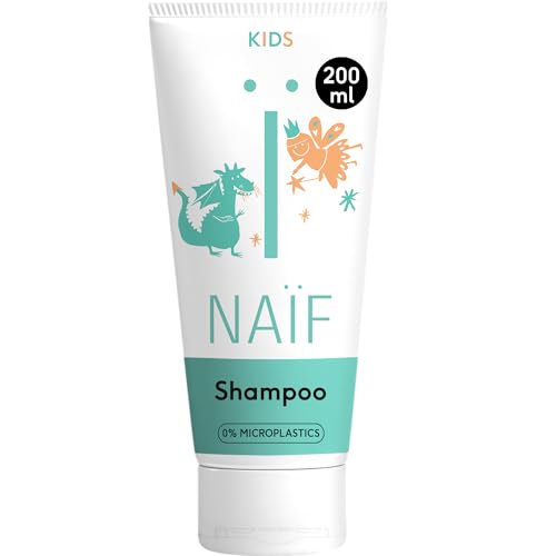 Naïf Champú para Niños - Limpieza Suave para Cuero Cabelludo Sensible - Sin Microplásticos, Parabenos ni Sulfatos - Vegano - Dermatológicamente Probado - 200ml
