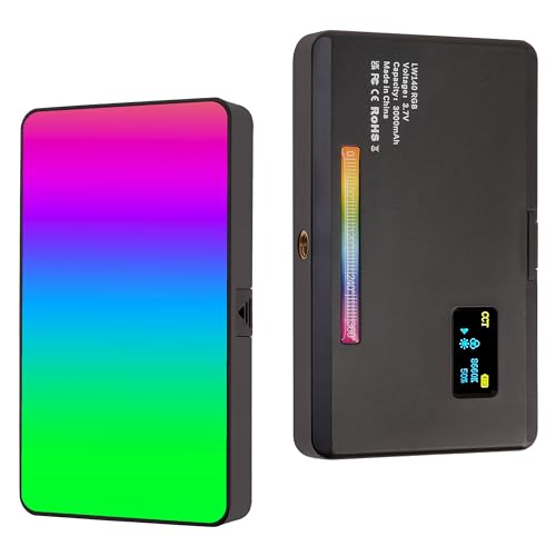 Foto4easy 140 RGB Video Light LED DSLR Camera Light for YouTube, TikTok, Vlog, CRI 95+, 2500K-9000K,Built-in 3000mAh Rechargeable
