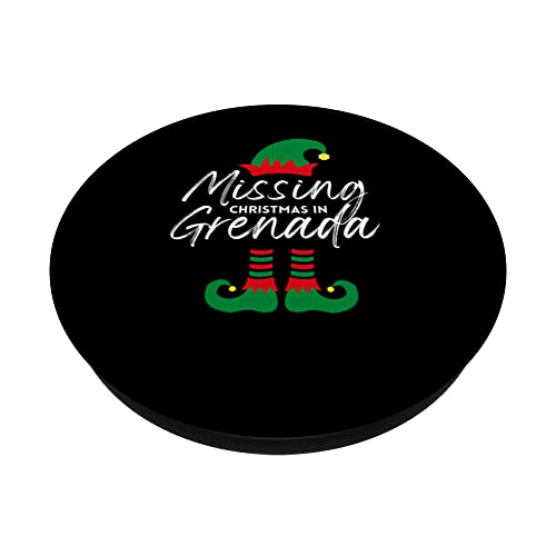 Missing Christmas in Grenada PopSockets Swappable PopGrip, Black - Image 2