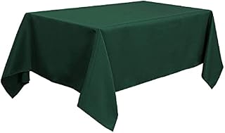 PiccoCasa Tablecloth Rectangle Wrinkle and Water Resistant, Table Cloth Wipe Clean for Kitchen Dining Wedding Party Dinner - Polyester Outdoor Table Cover Green 60"x104"/ 152x164cm