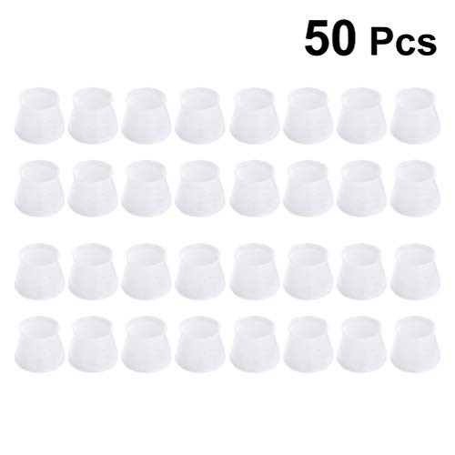 DOITOOL Protetor de piso em silicone para pernas de cadeira, 50 peças, almofadas para pés de móveis,