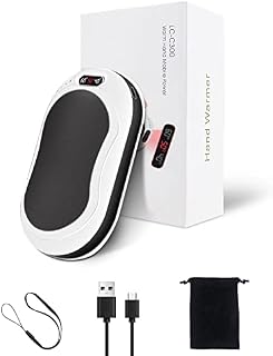 Hand Warmer, 10000mAh Rechargeable Hand Warmer Electric Power Bank, 2 Sides Heating Portable USB Hand Warmer, Pocket USB Hand Warmer, Great For Camping, Hiking And Men Women Gift