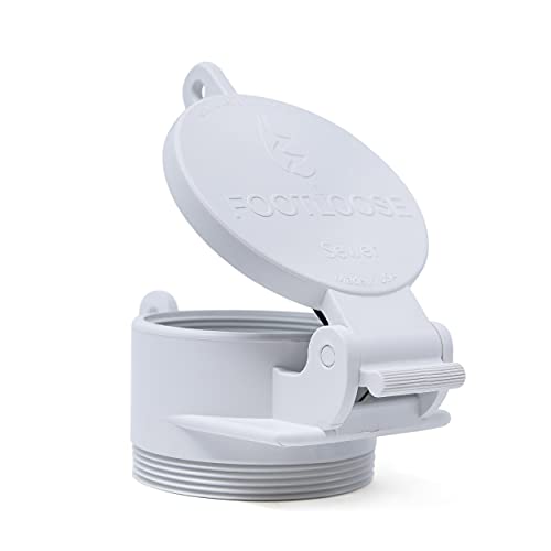 Enviro Design Products Footloose 4" Sewer Cap For Rv Sites/Campgrounds | Odorless, Self-Closing, Easy To Install & Use | Male, White, Polypropylene #TOP5