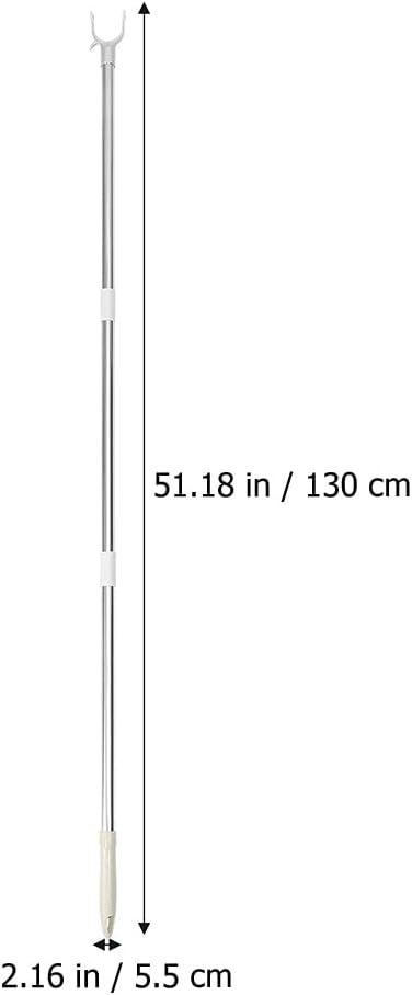 Splicable Clothesline Rod 2Pcs Adjustable Stainless Steel Clothes Drying Pole for Home Laundry and Closet Storage 51In Extendable Hanging Rod
