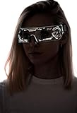 Cyberpunk LED Visor Glasses - Perfect For Cosplay and Festivals - Cybergoth - Cyberpunk Glasses...