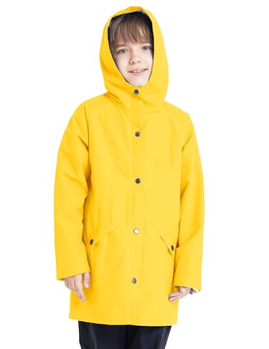 wantdo Boys & Girls Waterproof Rain Jacket Lightweight Rain Coat Hooded Windbreaker4