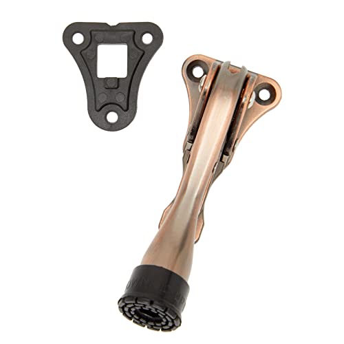 4 Pack Kickdown Door Stops With Rubber Tip And Spring Lever (Copper Color, 4 X 2 In) #TOP7