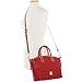 Dooney & Bourke Satchel Handbags for Women, Domed Leather Satchel Bag with Top Handles and Removable Crossbody Strap - Red