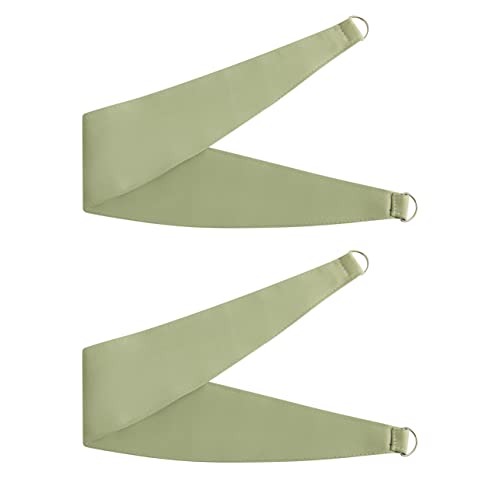 Image of Bujasso Sage Green Blackout Curtains with Sheer Overlay Mix and Match Double Layer Thermal Insulated Window Panels 84 inch for Living Room Bedroom Green Drapes with Tiebacks Grommet Top 54 inch Wx84 Lx2