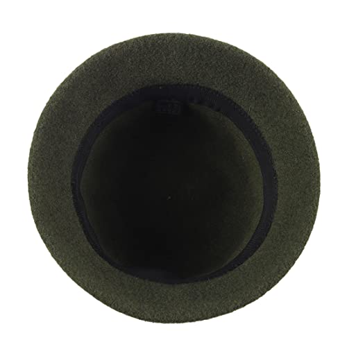 Women Elegant Winter Wool Bucket Hat 1920S Vintage Cloche Bowler Hats (Green) #TOP3