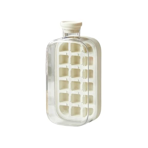 Máquina de hielo 2 en 1, 500 ml, 800 ml, portátil, con rejillas 18/12, bandejas de hielo planas de silicona sin (White,L)