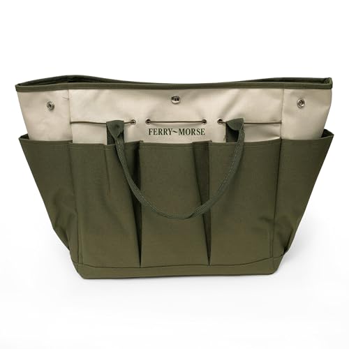 Image of Ferry-Morse Garden Tool Bag KBAG-12-8 Pockets, Heavy Duty, Water Resistant, Tote Caddy